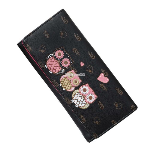 Mode Frauen Mädchen Dame Cartoon Owl Pattern Münze Geldbeutel Geldbörse ElR8 01