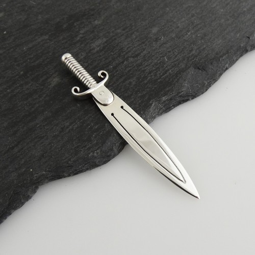 Antique Replica Sword Bookmark Books Reading Replicas 925 Sterling Silver