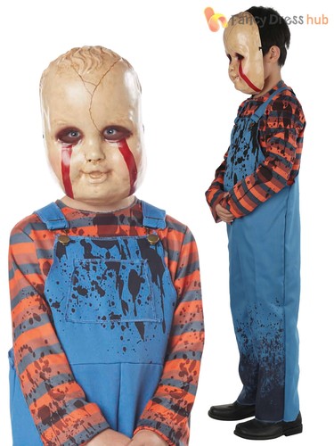 Boys Serial Killer Costume Evil Child Doll Halloween Fancy Dress Horror Film Kid