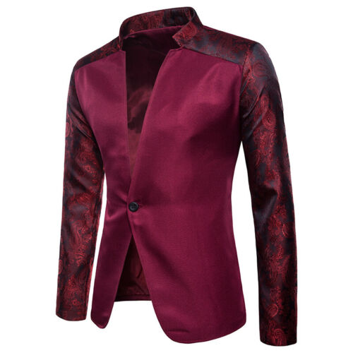 Stylish Men's Casual Slim Fit Formal One Button Suit Blazer Coat Jacket Tops 