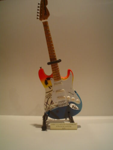 ERIC CLAPTON RAINBOW STRATOCASTER Miniature Guitar 24cm Tall