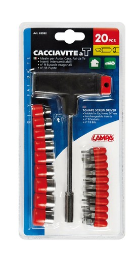 KIT CACCIAVITE SERIE GIRAVITE A T UNIVERSALE PORTAINSERTI SERIE INSERTI