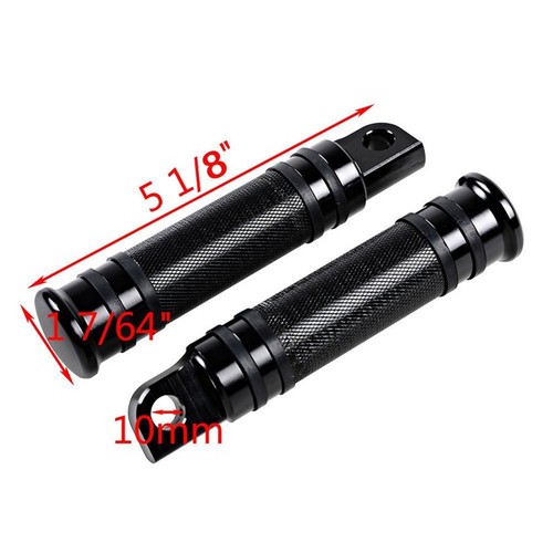 Black Motorcycle Foot Pegs Pedals For Harley Sportster Softail Fat Boy Road King
