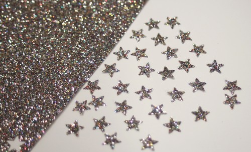 30 étoiles MULTICOLOR 1cmFlex thermocollant GLITTER MULTICOLOR hotfix