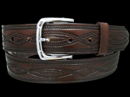 Men's New Leather Western Belt 32 34 36 38 40 42 44 