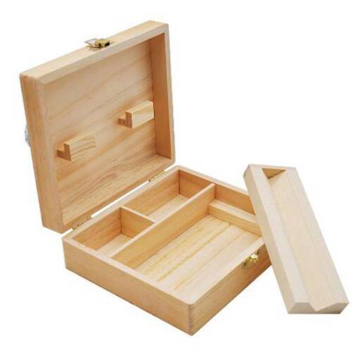 Log Color Rolling Tray Case Storage Smoking Box Pine Handmade Pipe Accessories 