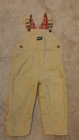 TODDLER BOY'S OSH KOSH KHAKI BIB OVERALLS SIZE 24 MONTHS * EXCELLENT CONDITION!