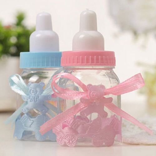 6//12//24X Fillable Bottles Candy Box Baby Shower Baptism Party Favour Christening