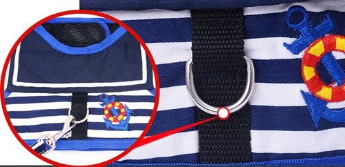 Navy Sailor Non Pull Safety Strap Vest Pet Dog Harness Puppy Walk Leash Collar