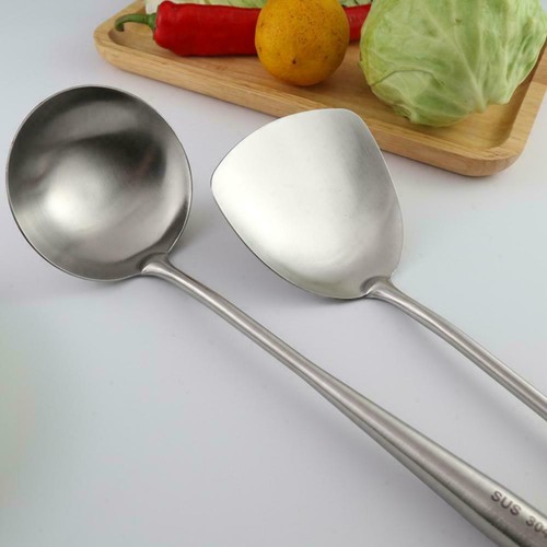 Details about / 1x Kitchen Wok Spatula Ladle 17‘’ Spatulas For Wok Stainless Steel Tools N3G3