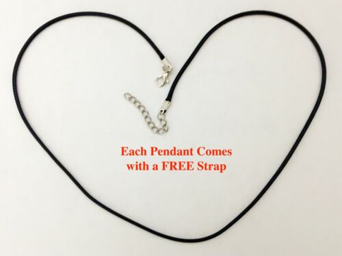 FREE Strap Leather Cord Charm Boys Girls UK Seller Men Women Pendant Necklace 