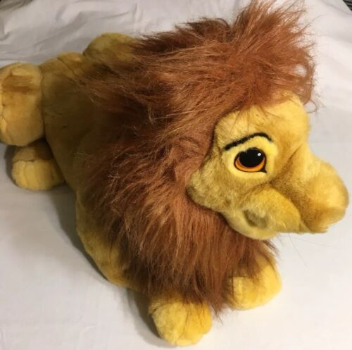 LARGE Mufasa LION KING Simba DISNEY Puppet  22" Plush Stuffed Animals Toy 