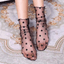 Vintage Retro Summer Sheer Mesh Heart Transparent Knit Frill Trim Ankle Socks