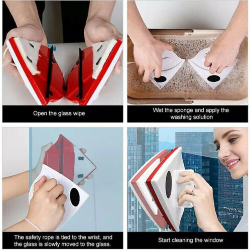 Magnetic Window Cleaner Brush Double Side For Washing Wiper Magnet Glass Clean$s
