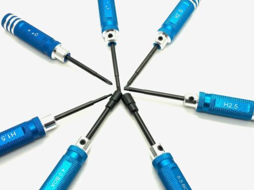 US SHIP 7pcs CNC Aluminum Screwdriver Set Socket Allen Hex Phillips Flat-Head