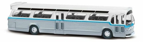 Weiss//Silber H0 US Bus Fishbowl Busch 44511-1//87 Neu