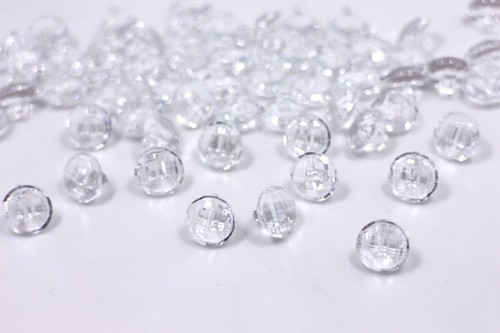 Clair Tige Boutons Transparent Shanks champignon en forme de robe de mariage 11 mm 20pcs