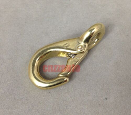 2.1" Solid Brass Fixed Eye Snap Hook Horse gear Marine Pet Rope Strap Clip 0# 