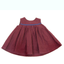 New toddler girls cotton sleeveless dress Burgundy or Brown 3-24 month