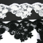 ½ M Marfil O Negro beaded lace Boda nupcial Adorno De Pasamanería 110 mm de ancho