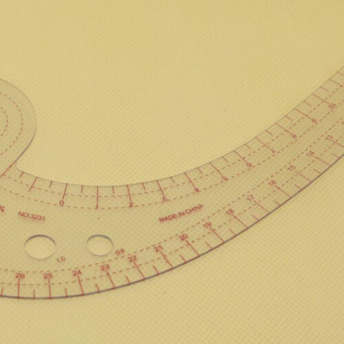 Quilting Sewing Patchwork Cloth Drawing Comma Curve Ruler Cutting Tailor Scale 