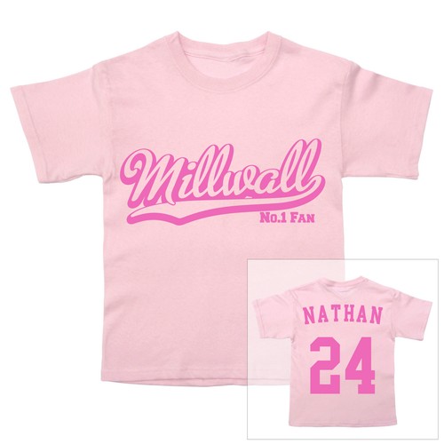 FC Millwall Fußball personalisiert Baby//Kind T-Shirt