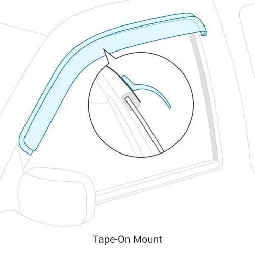 For Peterbilt 389 2008-2019 Belmor VL-863-1 Tape-On Smoke Ventvisors
