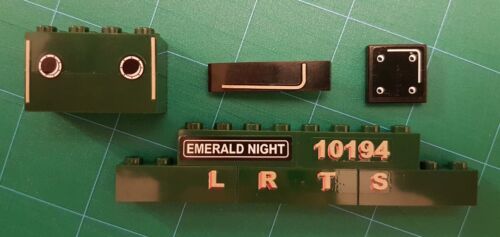 Custom LEGO Emerald Night train 10194 Precut Clear Vinyl Replacement Stickers