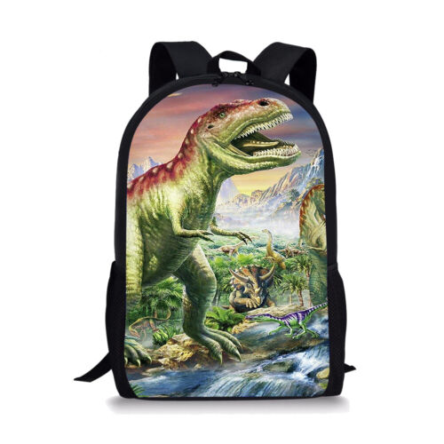 17" Dinosaur Backpack Boys School Bag Girls New Bookbag Laptop Shoulder Rucksack 