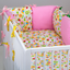 8 pc cot //cot bed bedding sets PILLOW BUMPER CASES stars crowns blue grey pink