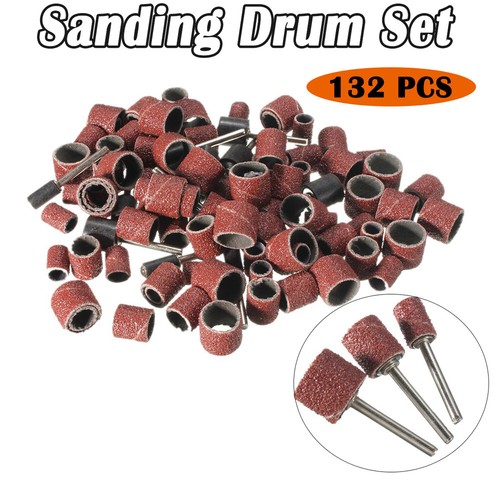 132 PC Ponçage Band Drum Set Mandrins Outil Rotatif À faire soi-même pour Dremel