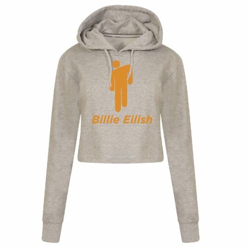 Billie Elish Casual Jumper Summer Gift Crown Singer Ocean Singer Cool Crop Hood