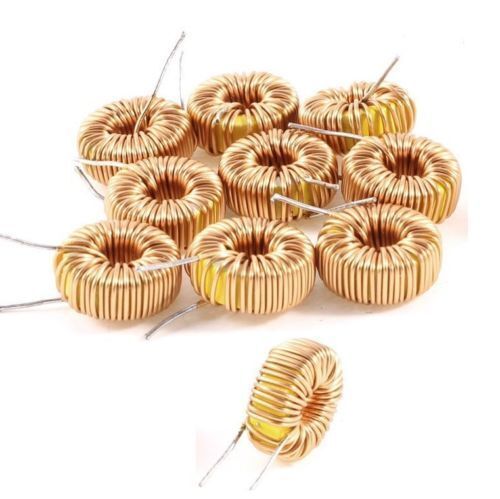 10Pcs Toroid Core Inductors Wire Wind Wound DIY mah--100uH 6A Coil BSCA