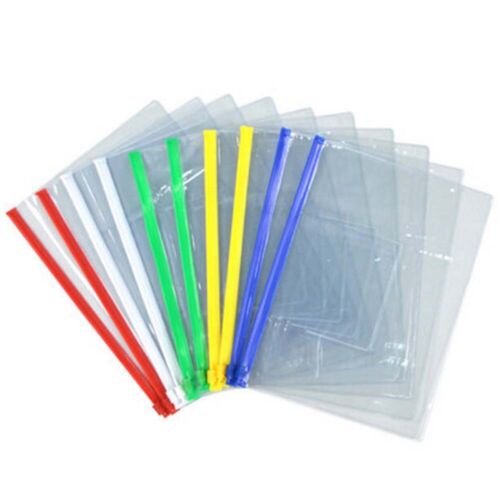 A4//A5 Waterproof Transparent PVC Zipper Bag File Folder Document Filing Bag//