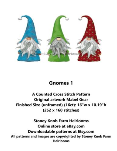 Gnomes 1 ~ Christmas Fairy Tales ~ DIY Counted Cross Stitch Pattern 