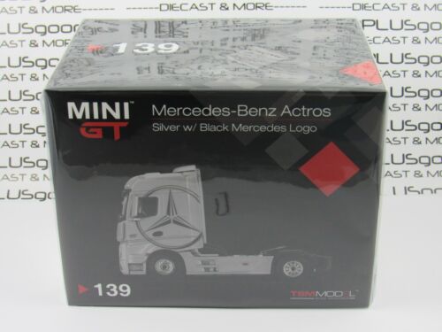 TSM Model 2020 Mini-GT 1:64 Silver MERCEDES-BENZ ACTROS Tractor Semi Cab LHD