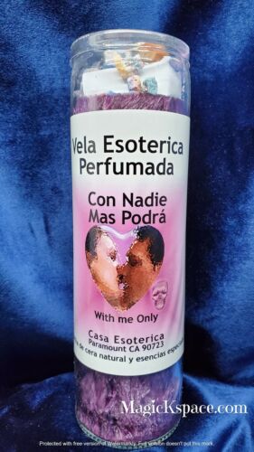 Palm Wax Candle Vela Esoterica Perfumada Con Nadie Mas Podra With Me Only 