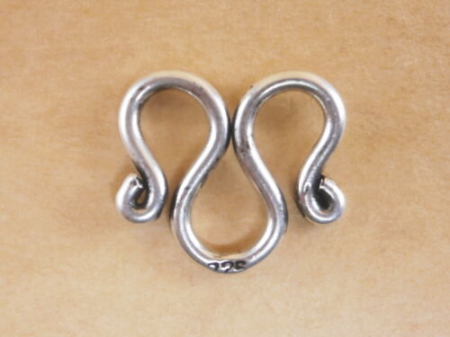 Oxidized Genuine 925 Sterling Silver M-Shape Link for Necklace and Pendant Large