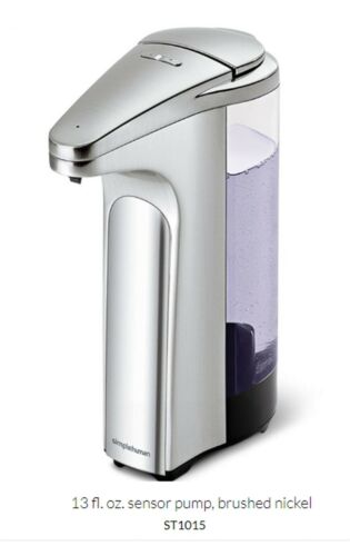 ST1015 Simplehuman Sensor Pump with Soap Sample Dispenser,  13 oz