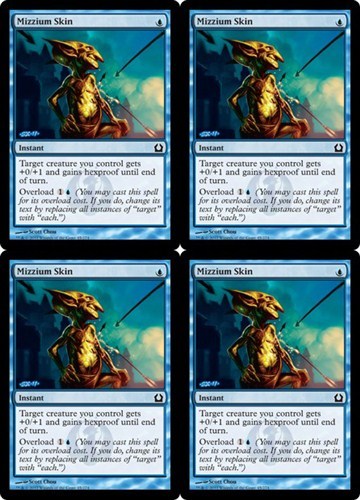 4x MIZZIUM SKIN Return to Ravnica MTG Blue Instant Com