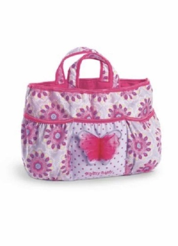 American Girl Bitty Baby Mommy/'s Diaper Bag Essentials for doll New pink purple