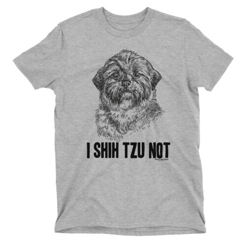 Je Shih Tzu pas homme drôle chien T-shirt Animal Lover humour Pet Pun Slogan Cadeau Pour