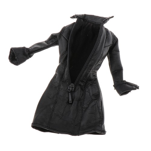 1:12 Scale Action Man Lady Clothes Style Black Outfit for Hot Toys Accs