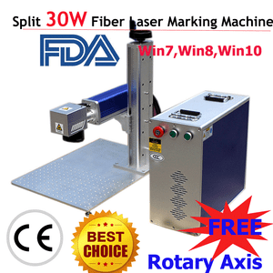 Origin 30W Fiber Laser Marking Machine Metal Engraver Marker with Rotary Device