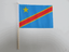 REPUBLIC OF THE CONGO Handwaving Flag 9/" x 6/" Polyester Flag 12/" Wooden Pole