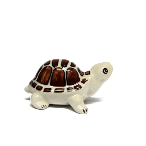 Miniature Animals Ceramic Turtle Figurine Hand painted