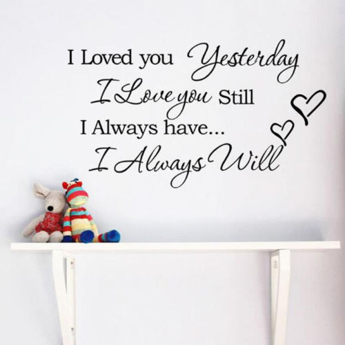 New Vinyl Home Room Decor Art Quote Wall Decal Stickers Bedroom Removable DIY 