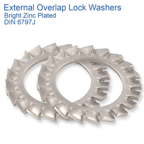 M2 M2.5 M3 M3.5 M4 M5 M6 M8 M10 M12 M14 M16 M18 SHAKEPROOF WASHERS BZP DIN 6797J