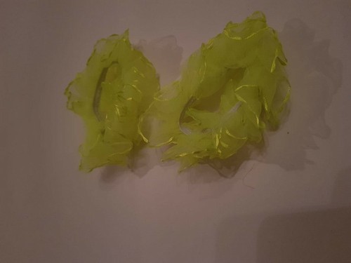 COLOURS FANCY FRILLY HAIR SCRUNCHIE BAND BOBBLE FANCY DRESS//HEN PARTY 2 x NEW