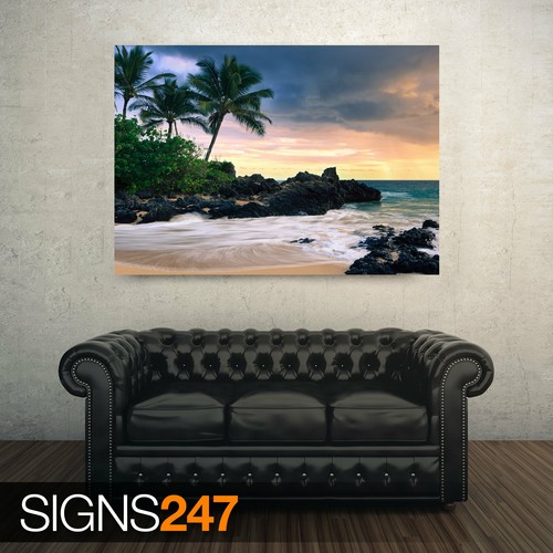 HAWAII SECRET BEACH 3257 Beach Poster Photo Poster Print Art * All Sizes